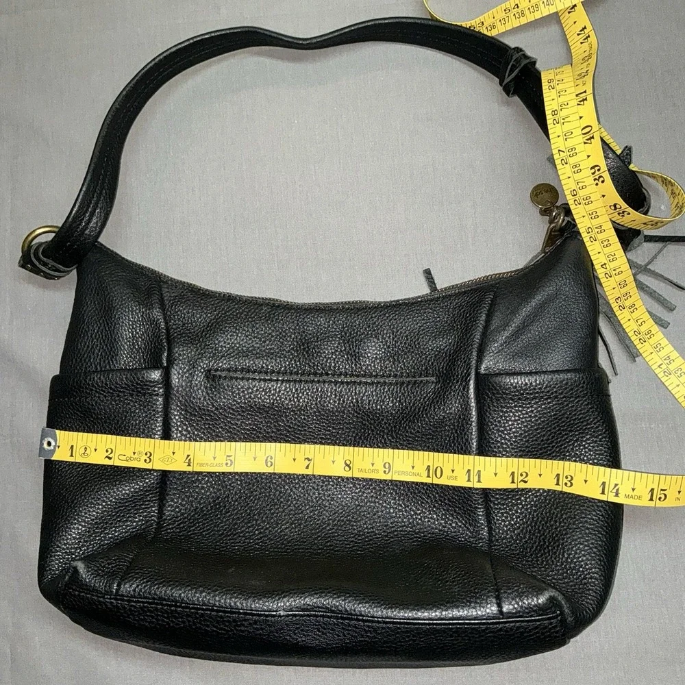 The Sak Hobo Bag Womens Leather Hobo Shoulder Bag With Bag Charm *read